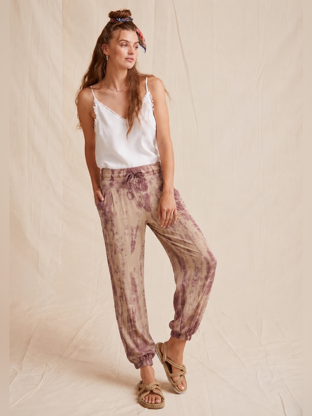 Marrakech Tie Dye Joggers Pants Flowy Womens Size XL